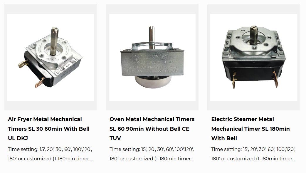 SL-X Series Oven Mechanical Timer Product Range